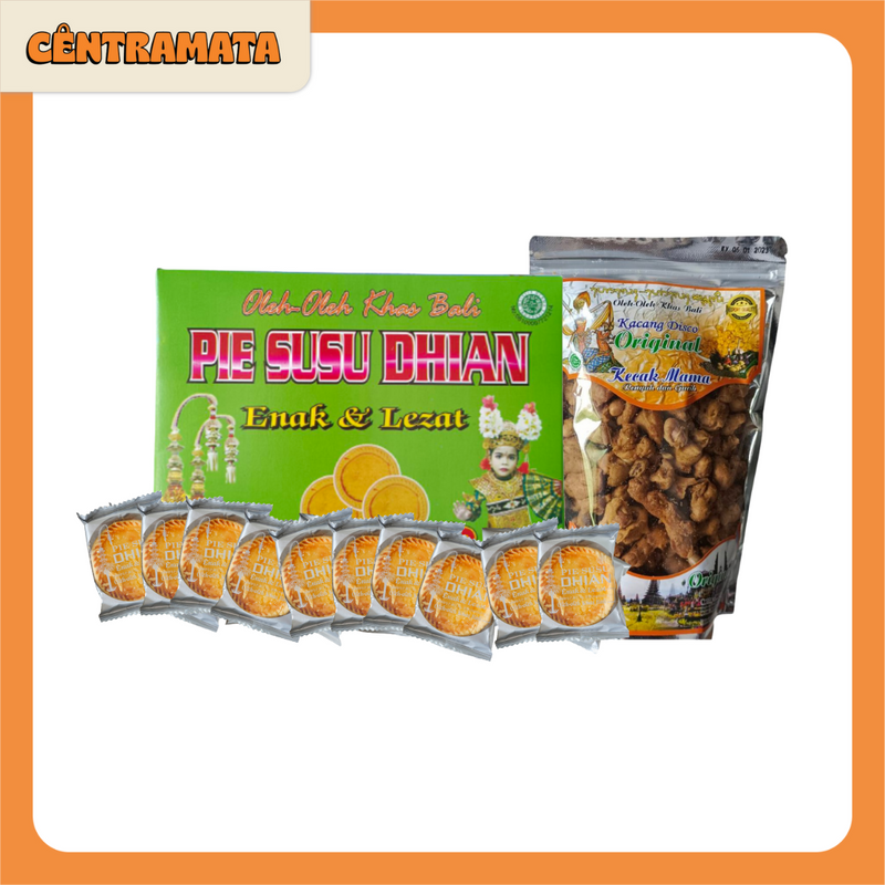 Paket 20pcs Pie Susu Dhian Original + Kacang Disco Kecak Mama 200gr