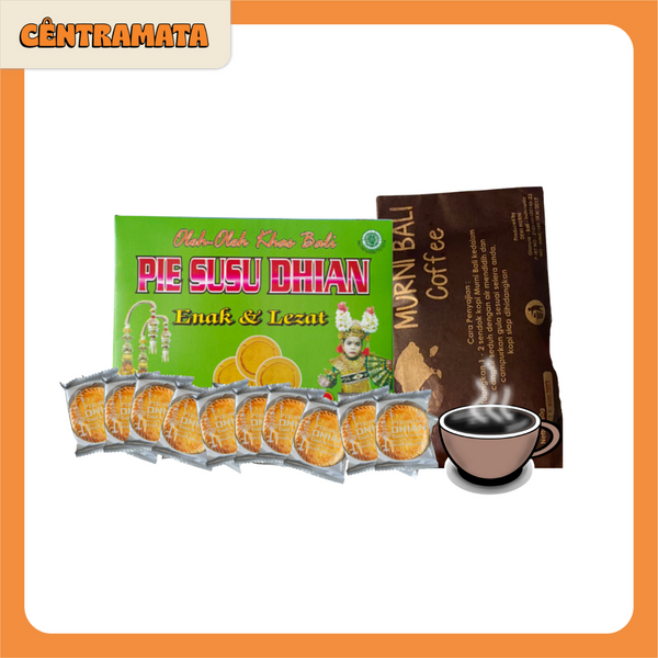 Paket 20pcs Pie Susu Dhian Original + Kopi Bali Murni Coffee 80gr